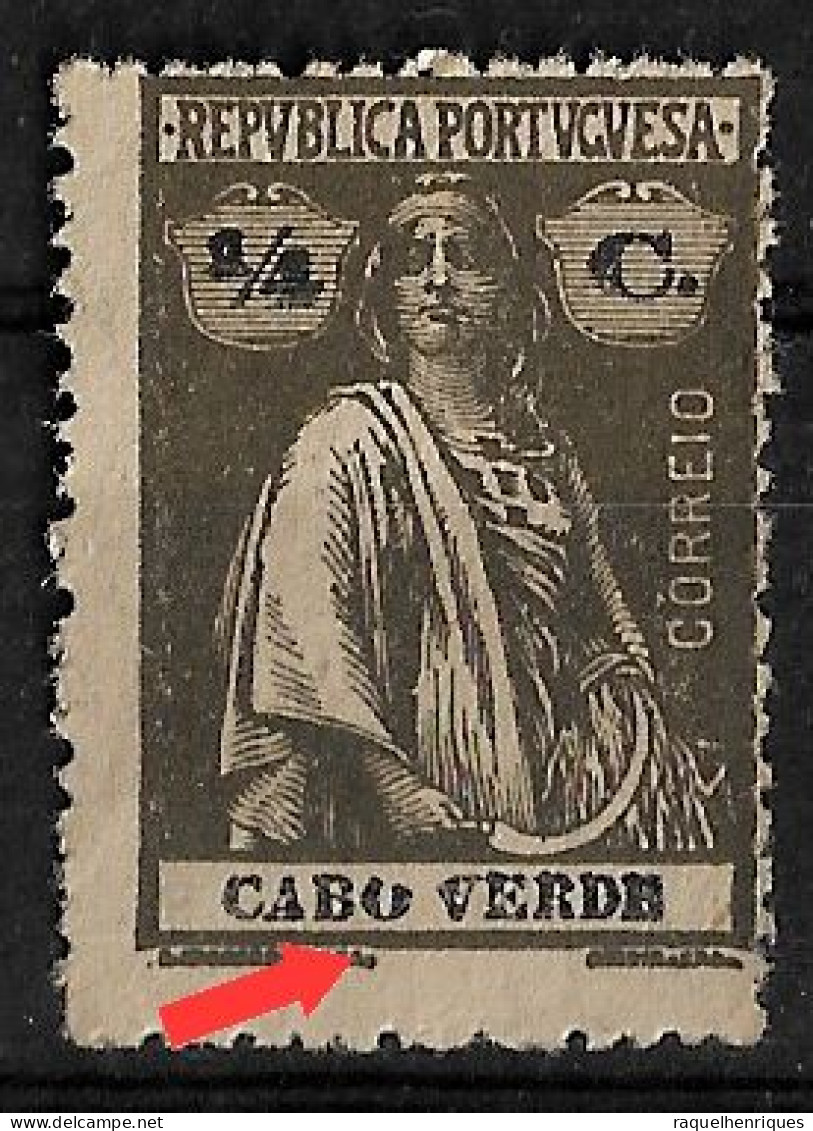 CAPE VERDE 1914 CERES MH CLICHE VAR. (NP#72-P11-L9) - Cap Vert