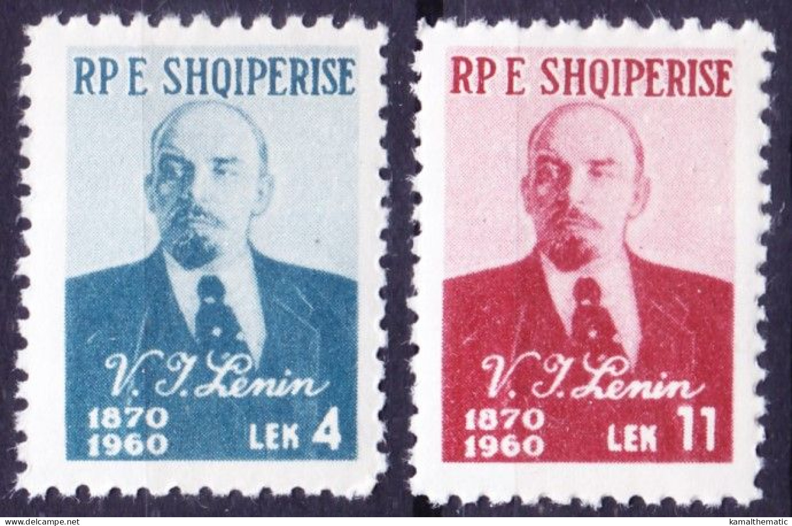 Albania 1960 MNH 2v, 90th Anniversary Birth Of Vladimir Lenin - Lénine