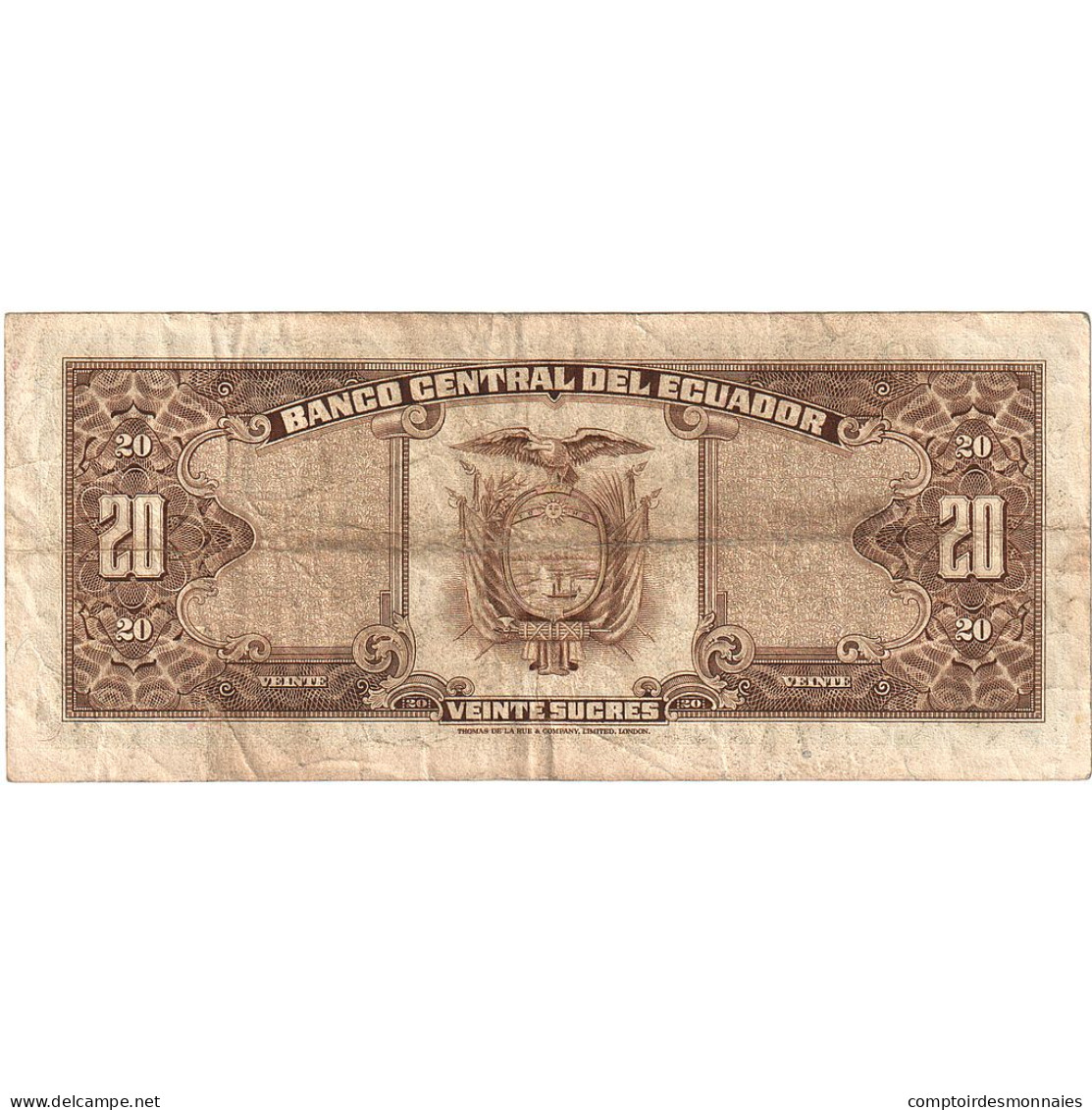 Équateur, 20 Sucres, 1980-05-24, TB - Ecuador