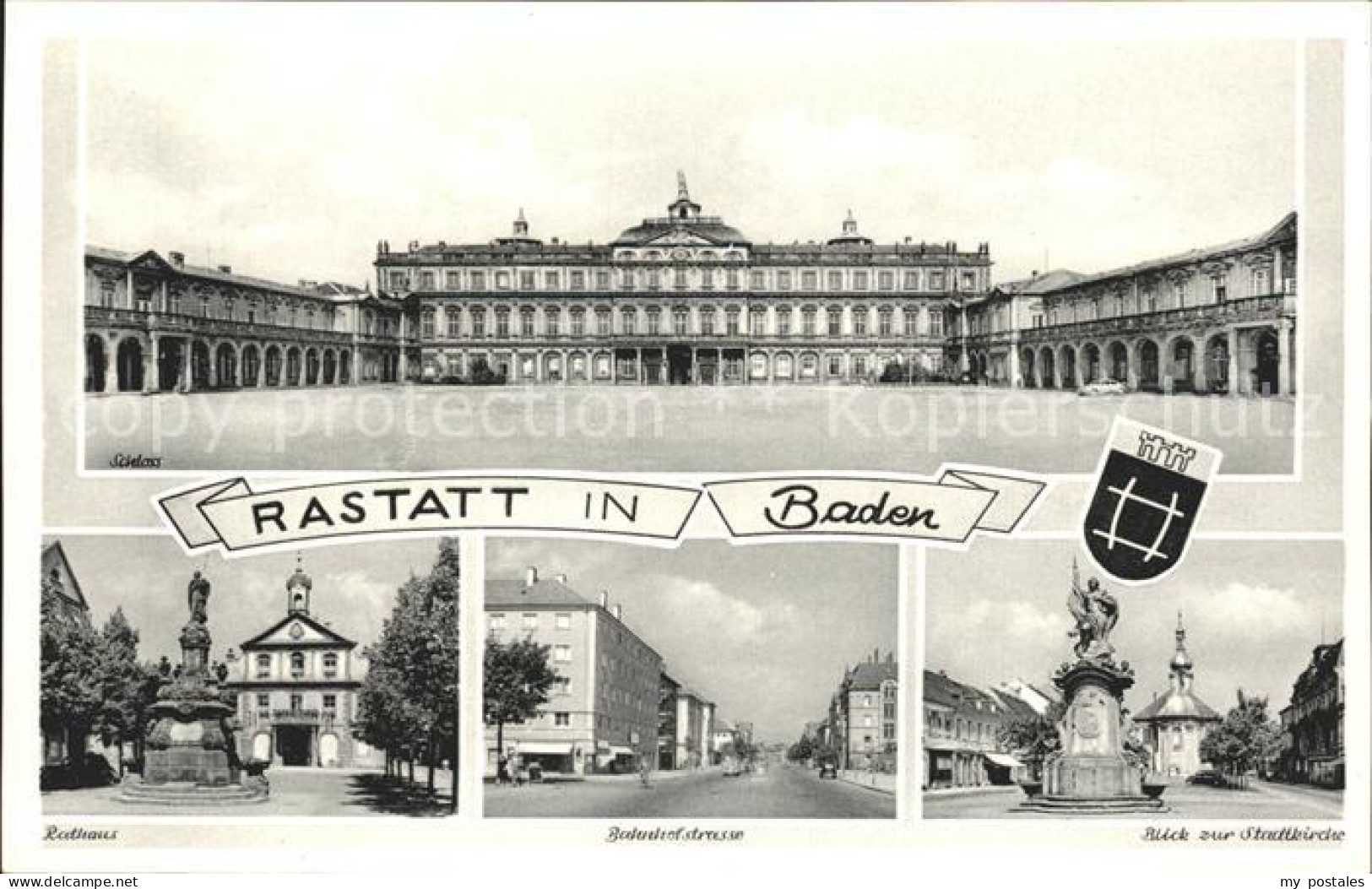 72922246 Rastatt Schloss Rathaus Bahnhofstrasse Stadtkirche Denkmal Rastatt - Rastatt