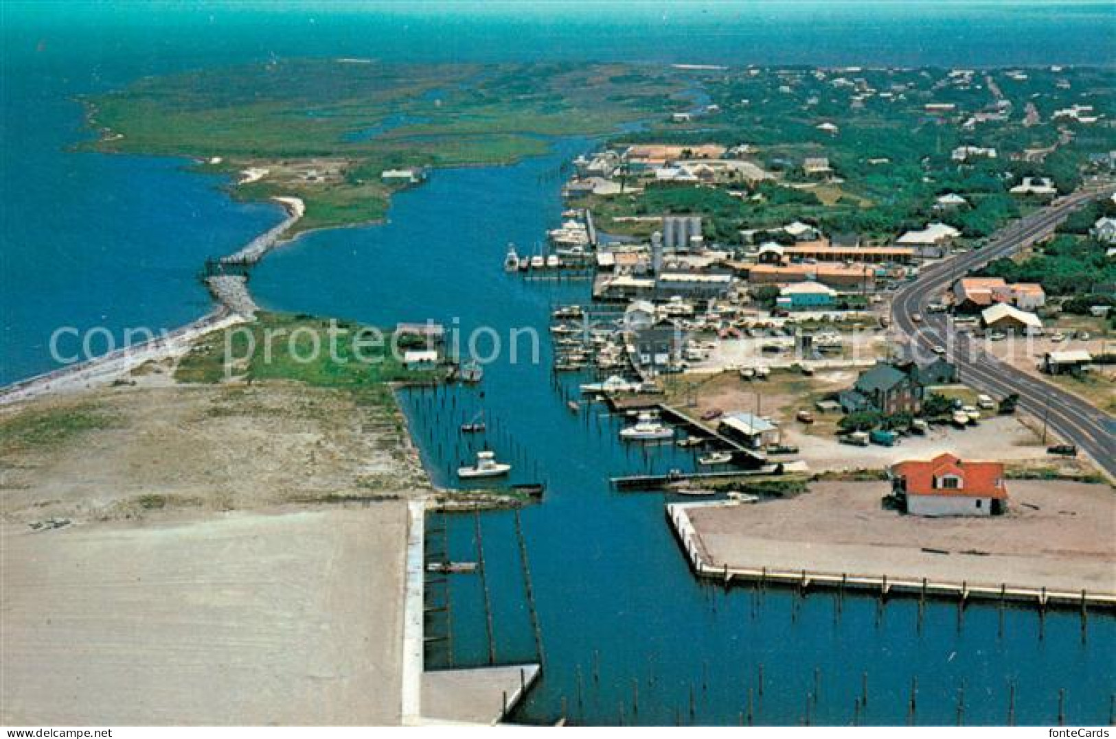 73716698 Hatteras Hatteras Village Outer Banks Harbor Aerial View - Andere & Zonder Classificatie