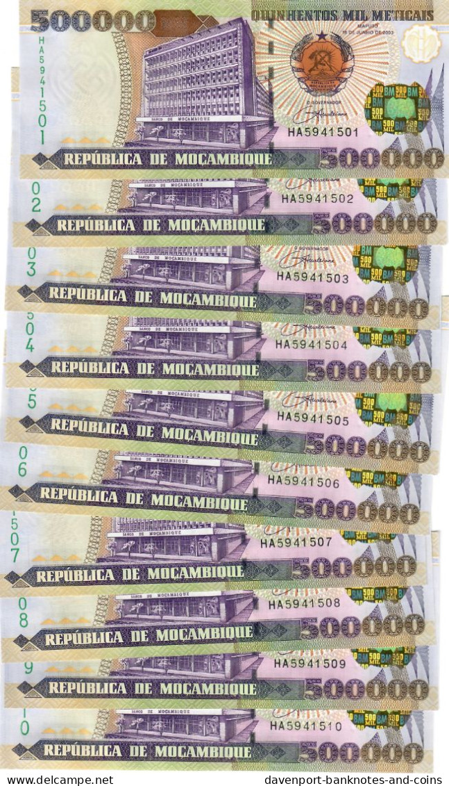 Mozambique 10x 500000 Meticais 2003 UNC - Mozambique