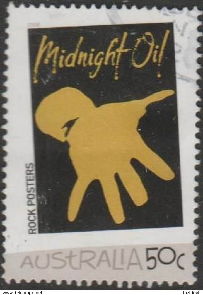 AUSTRALIA - USED - 2006 50c Rock Posters - Midnight Oil - Oblitérés