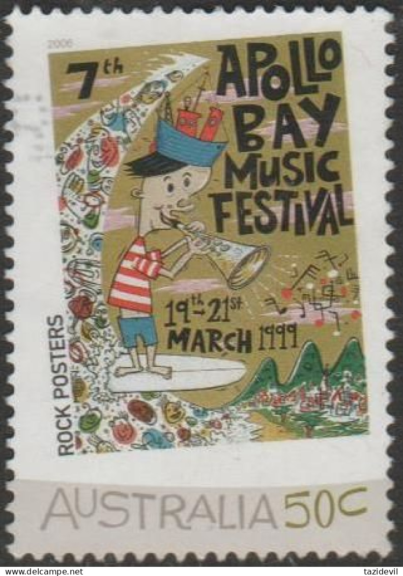 AUSTRALIA - USED - 2006 50c Rock Posters - Apollo Bay Music Festival - Usados