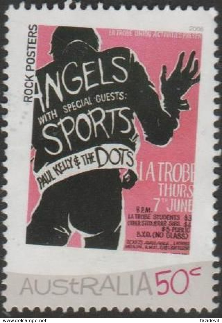 AUSTRALIA - USED - 2006 50c Rock Posters - The Angels - Oblitérés