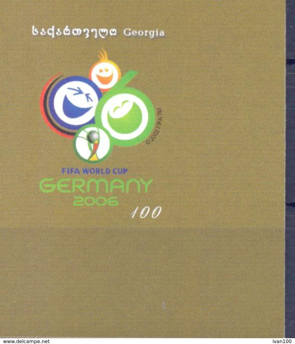 2005. Georgia, World Football Cup Germany'2006, ERROR, 1v IMPERFORATED, Mint/** - Georgië