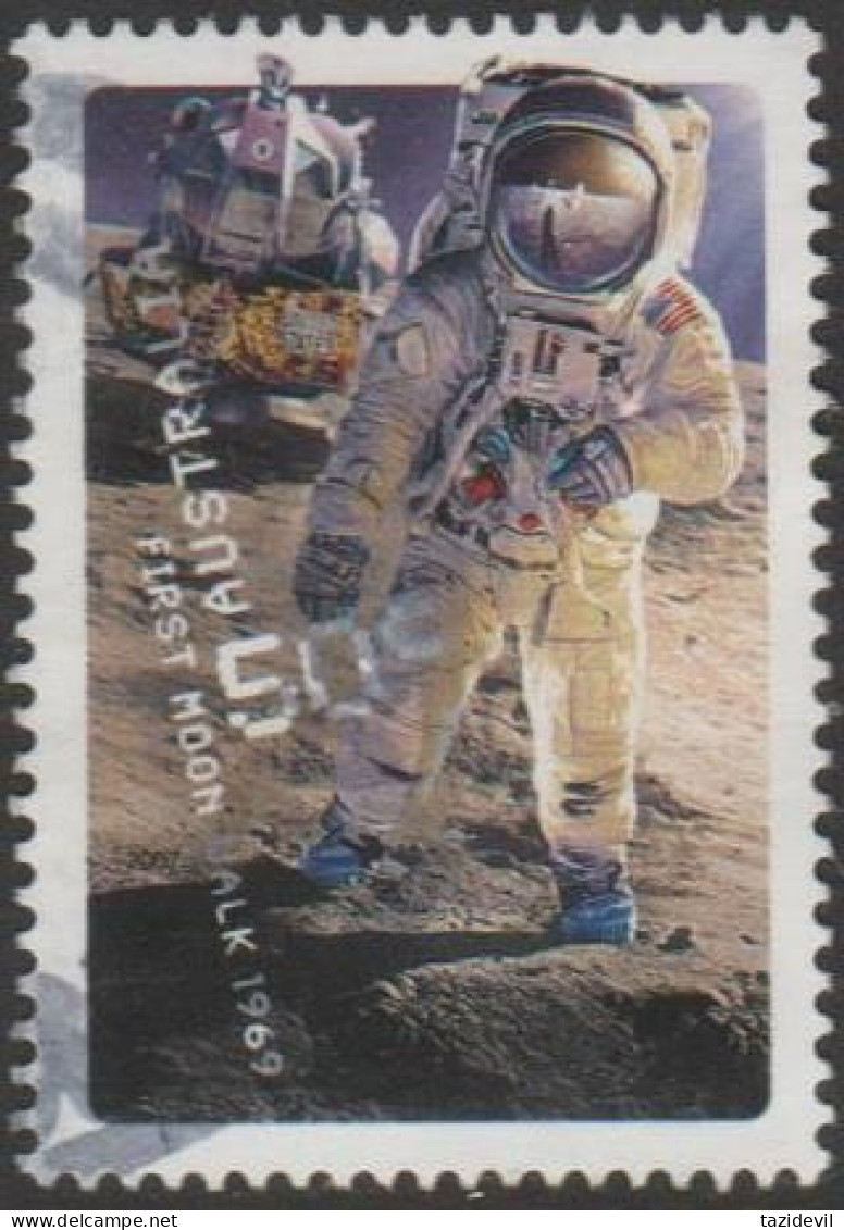 AUSTRALIA - USED - 2007 50c Fifty Years In Space - Moon Walk - Oblitérés