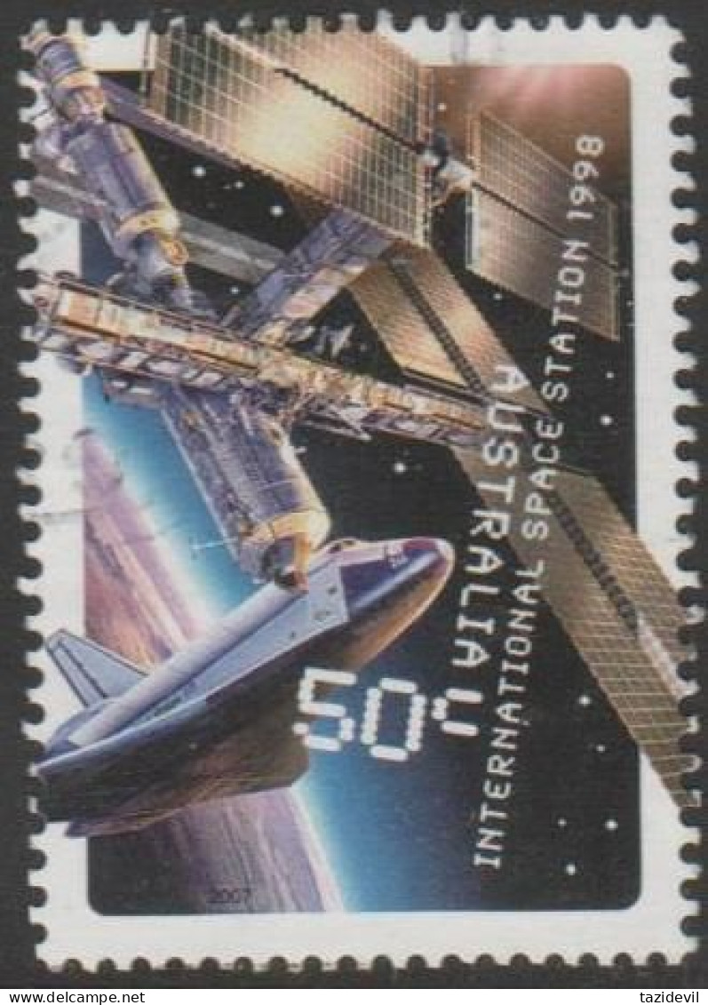 AUSTRALIA - USED - 2007 50c Fifty Years In Space - Space Station - Oblitérés