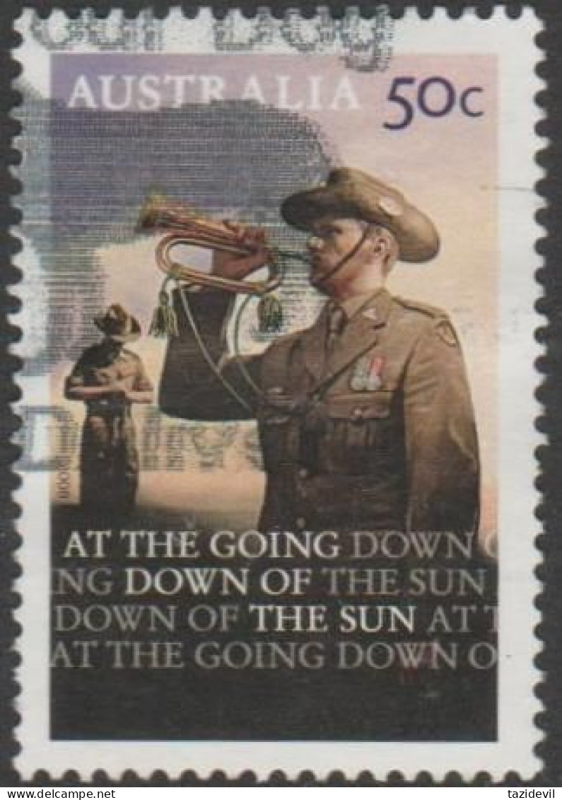 AUSTRALIA - USED - 2008 50c ANZAC Tradition - The Last Post - Soldier - Oblitérés