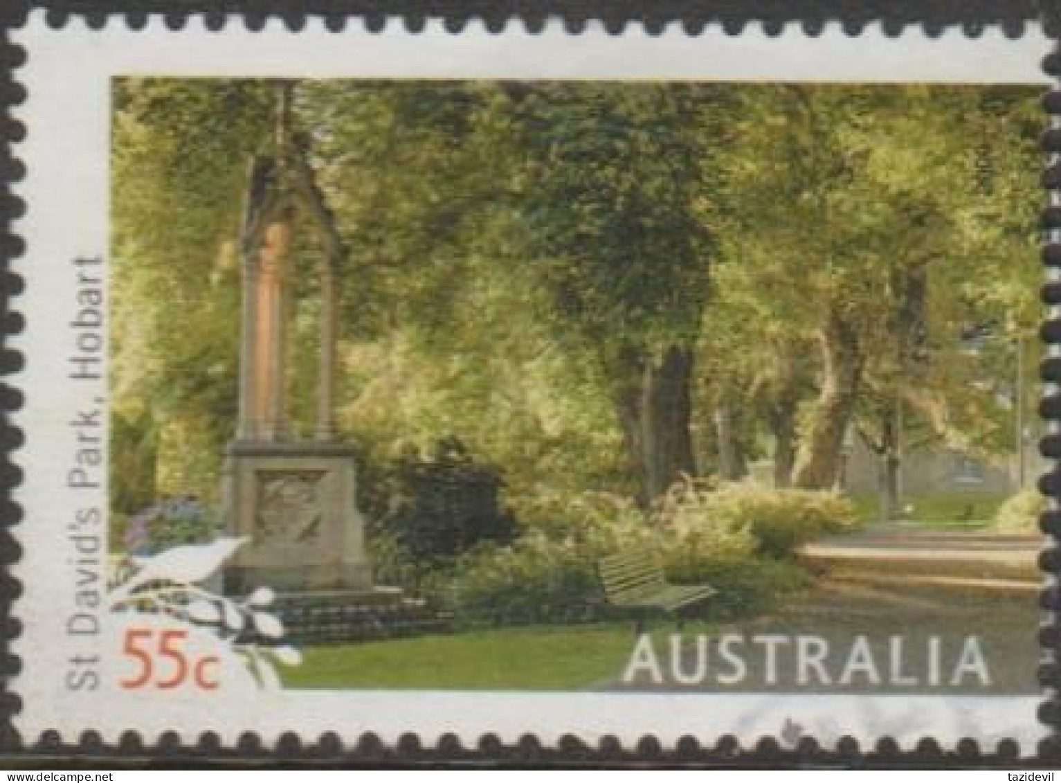 AUSTRALIA - USED - 2009 55c Parks And Gardens - St. David's Park, Hobart, Tasmania - Oblitérés