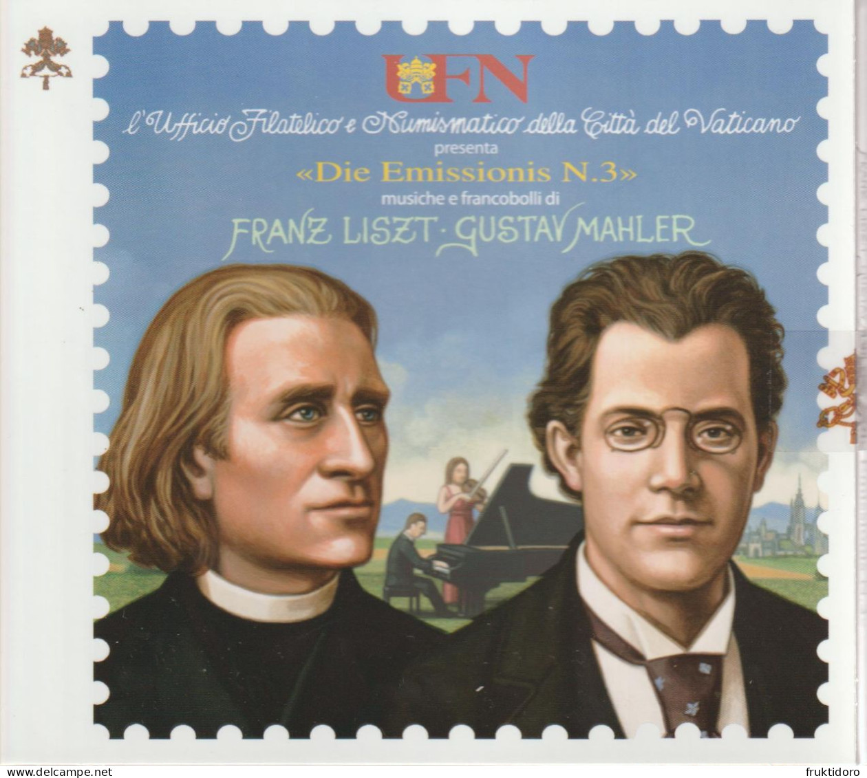 Vatican City Die Emissionis Nr 3 - Mi 1726-1727 Bicentenary Of The Birth Of Liszt - Centenary Of The Death Of Mahler CD - Varietà E Curiosità