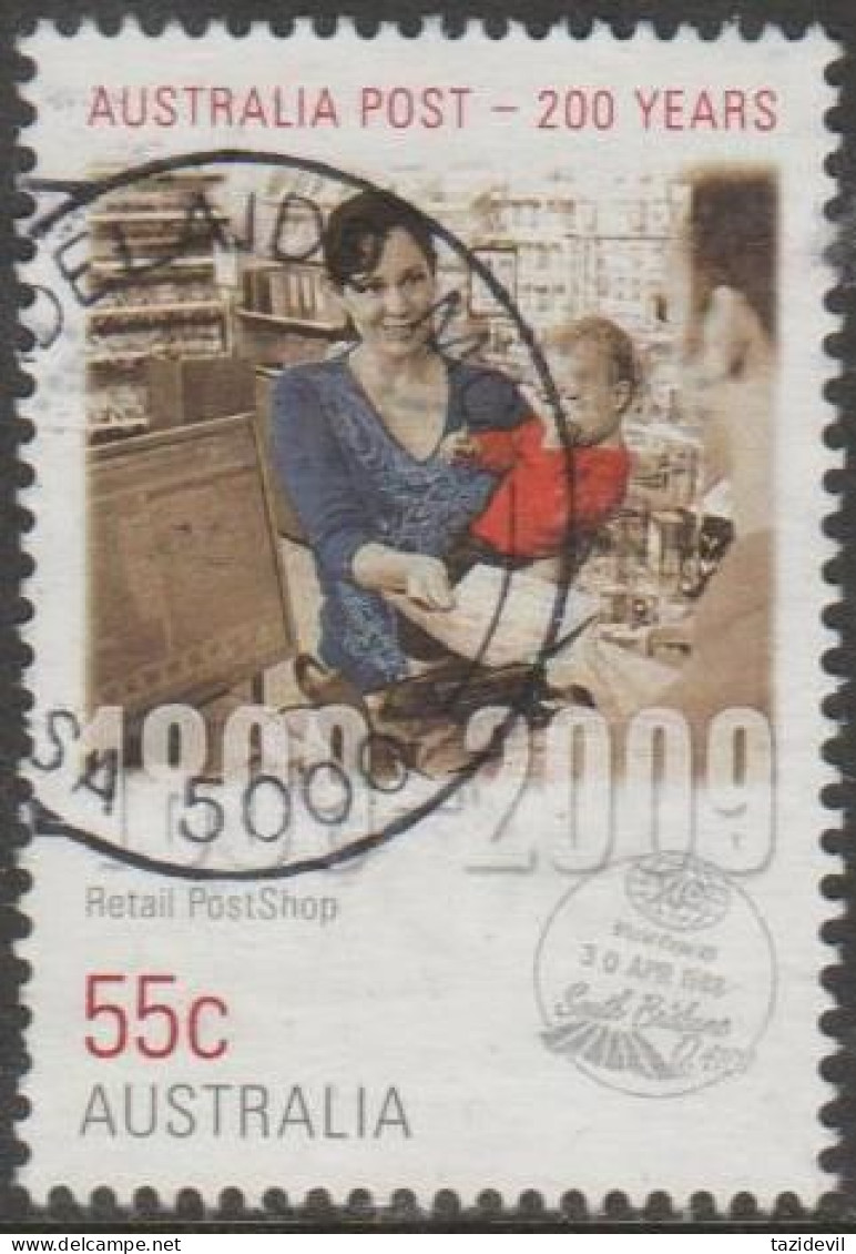 AUSTRALIA - USED - 2009 55c 200 Years Australia Post - Retail Post Shop - Gebruikt