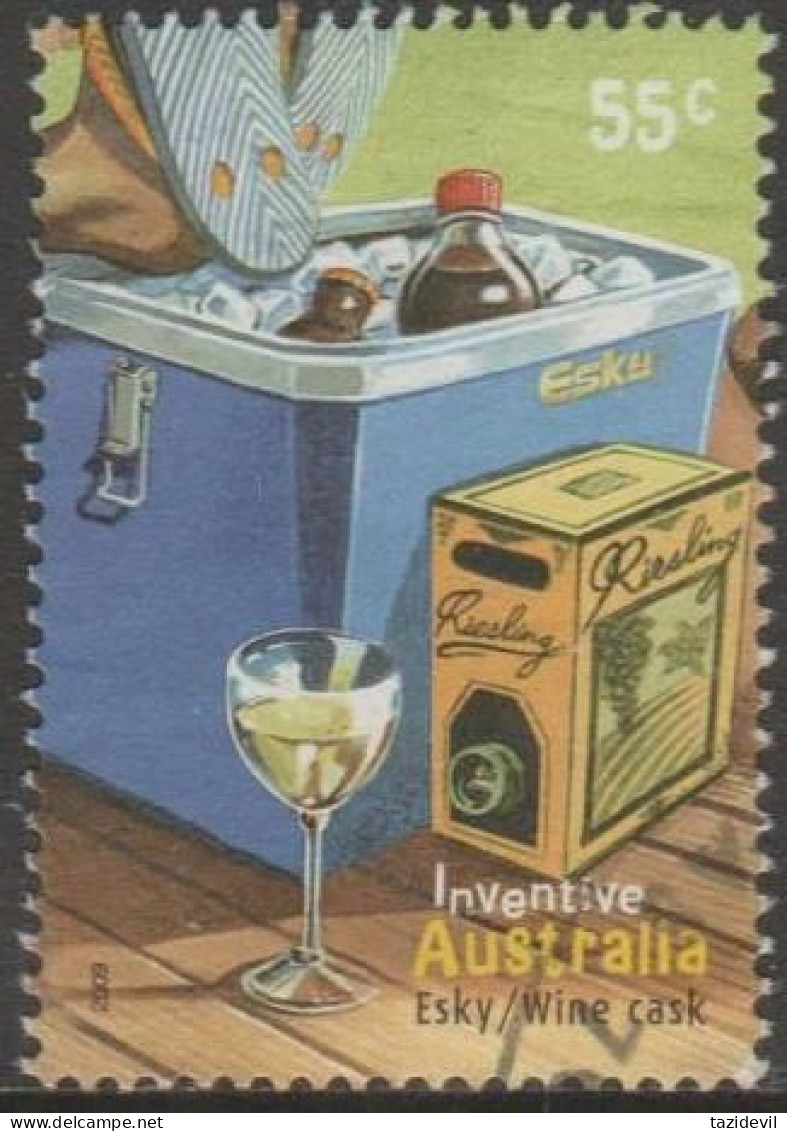 AUSTRALIA - USED - 2009 55c Australian Inventions - Esky And Wine Cask - Used Stamps