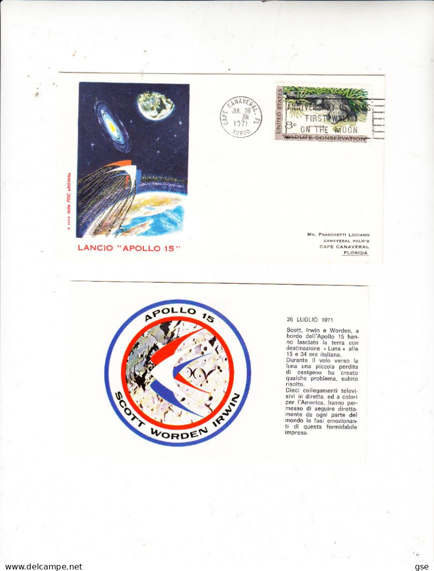 STATI UNITI - APOLLO  15 - Event Covers