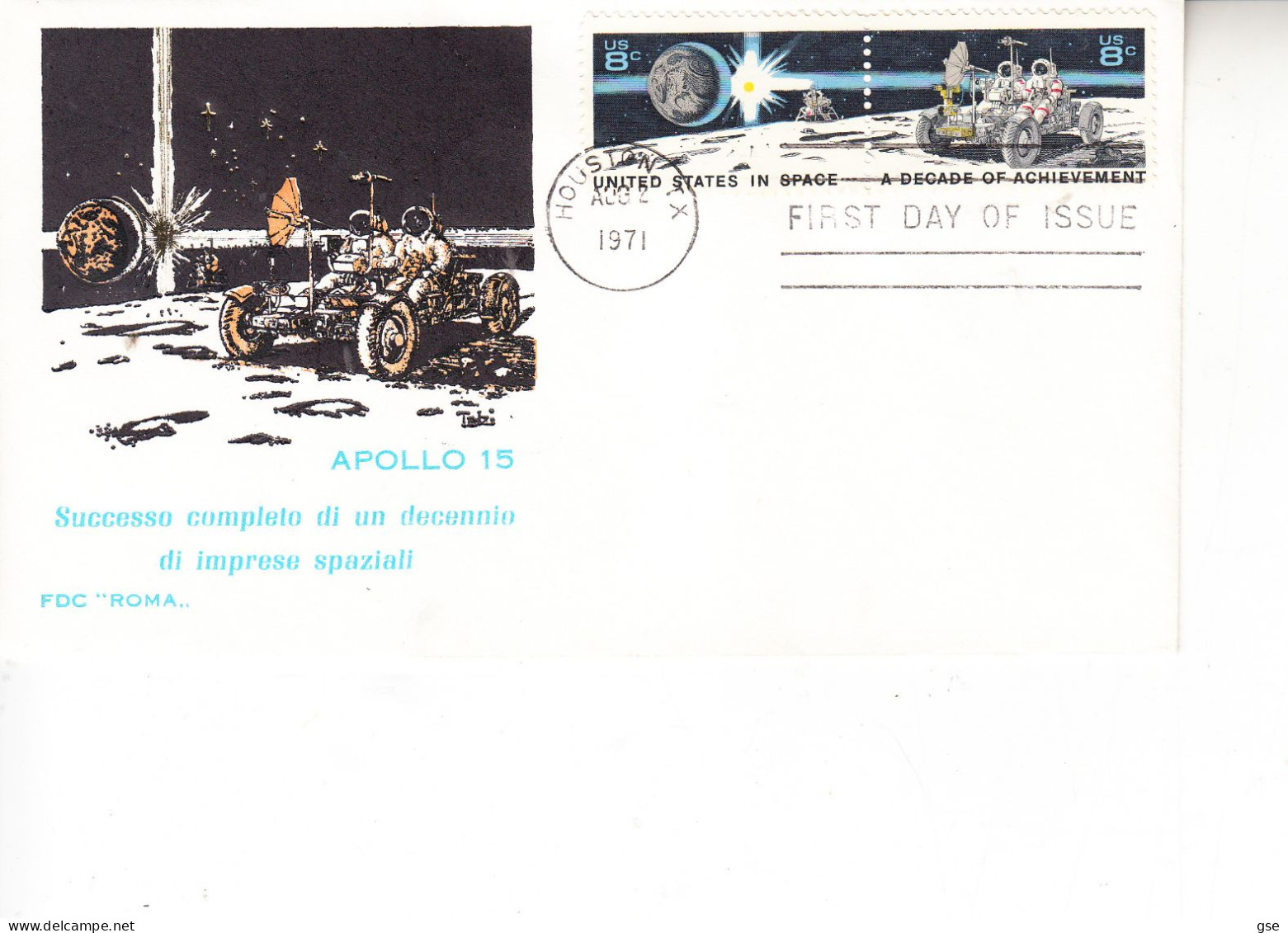 STATI UNITI  1971 - APOLLO  15 - Enveloppes évenementielles