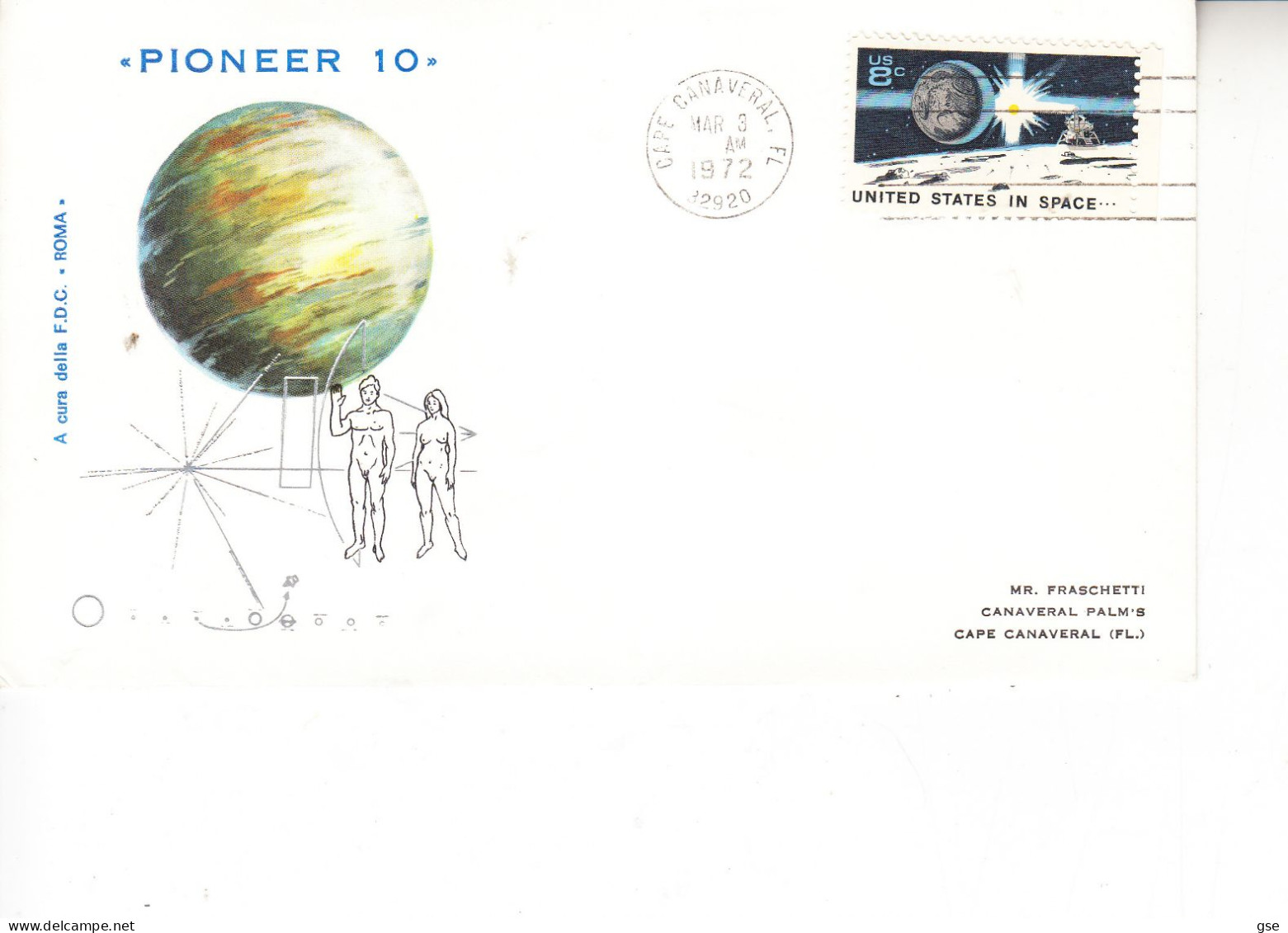 STATI UNITI  1972 - PIONEER  10 - FDC