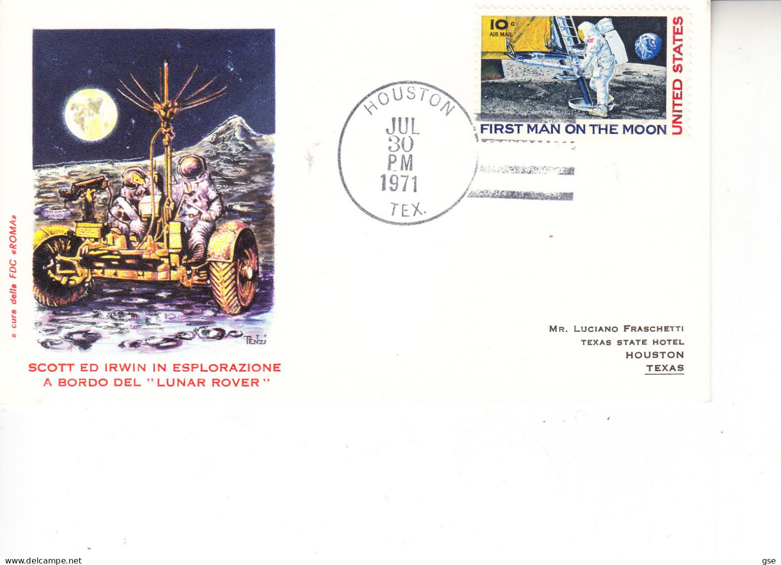 STATI UNITI  1971 - Uomo Sulla Luna - Lunar Rover - Event Covers