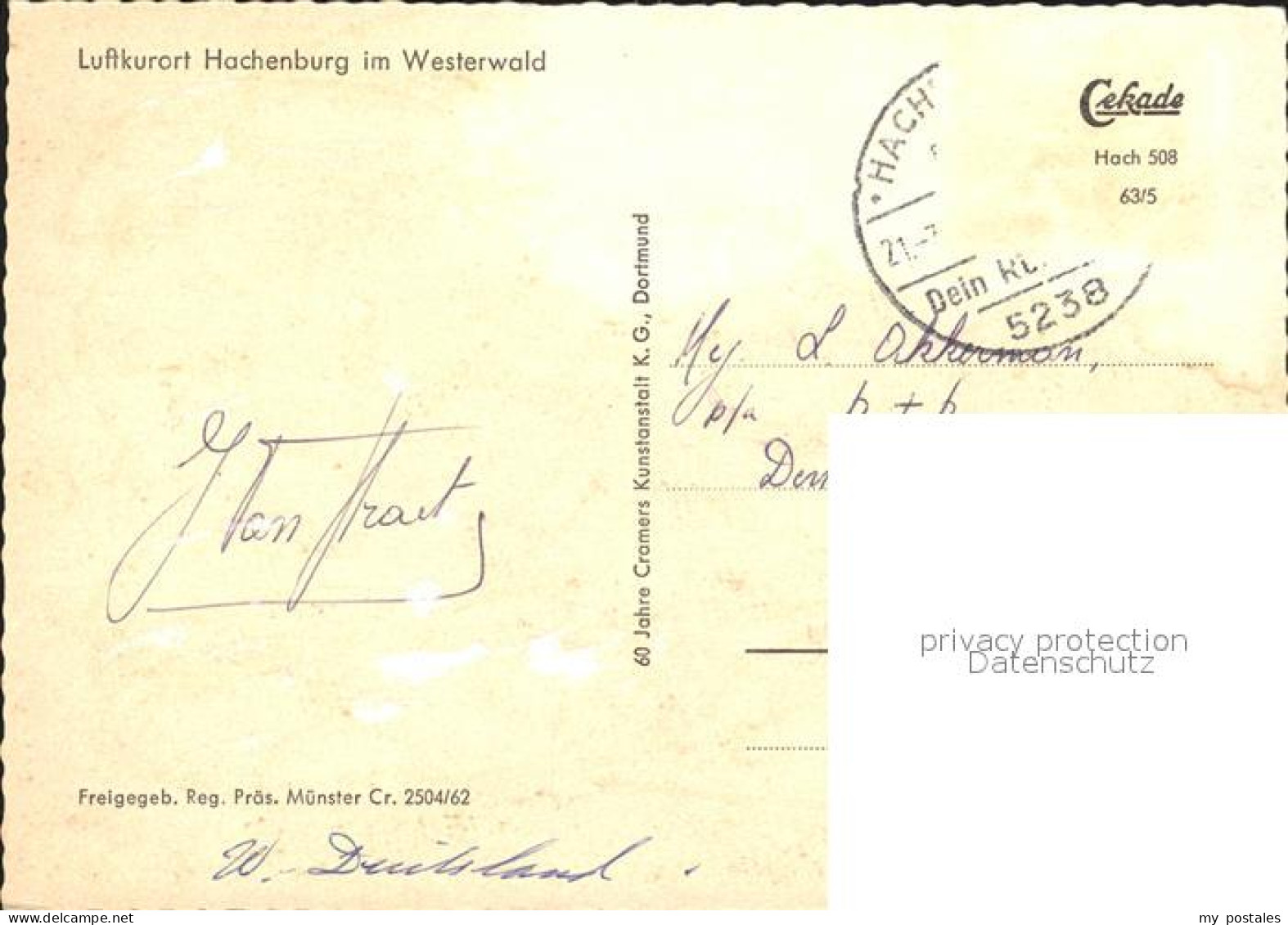 72921355 Hachenburg Westerwald Fliegeraufnahme Hachenburg - Hachenburg