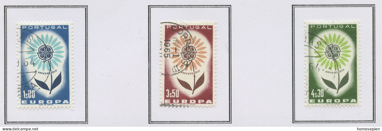 Portugal 1964 Y&T N°944 à 946 - Michel N°963 à 965 (o) - EUROPA - Gebraucht