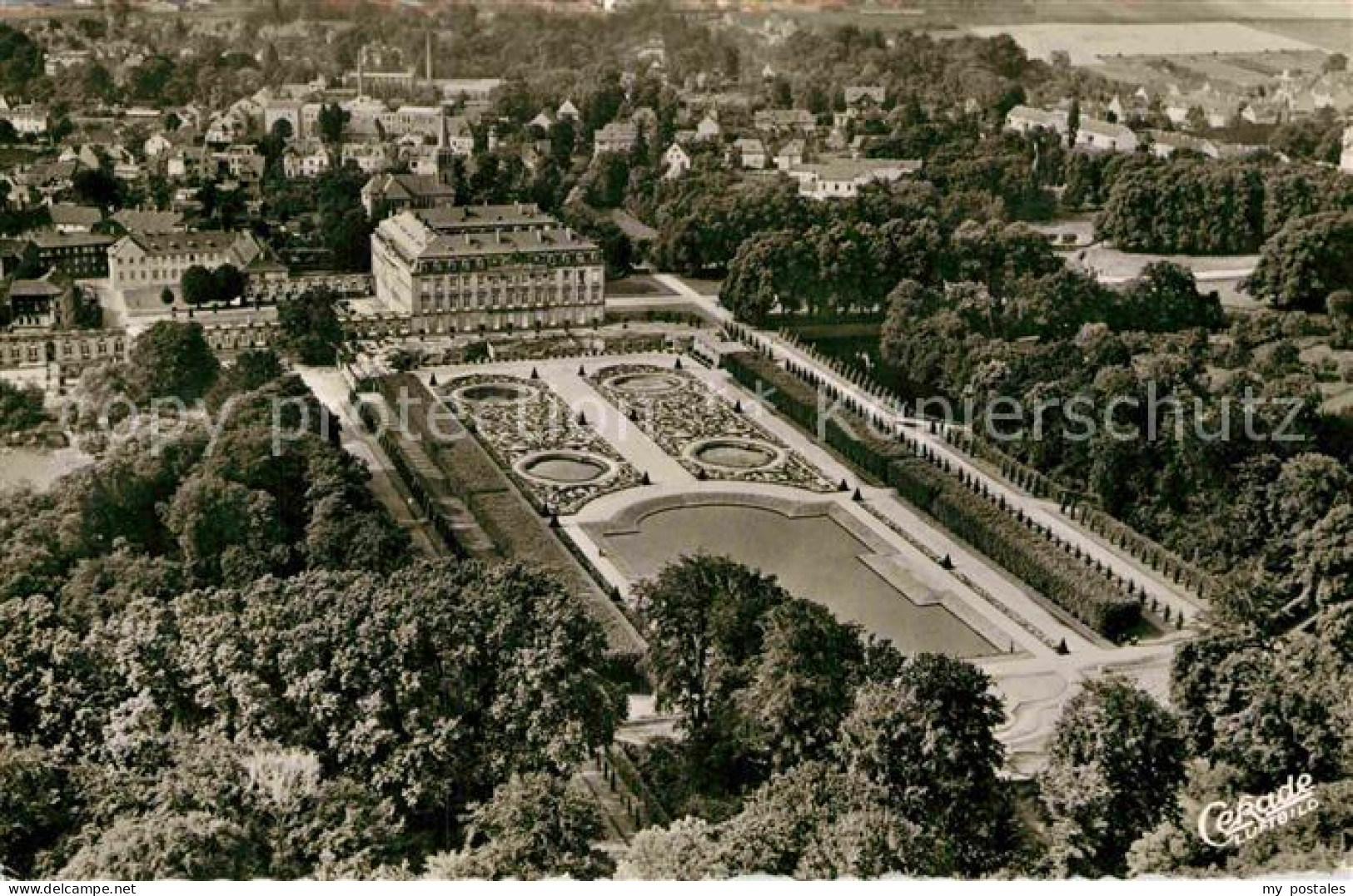 72919994 Bruehl Rheinland Schloss Augustusburg Fliegeraufnahme Bruehl - Bruehl