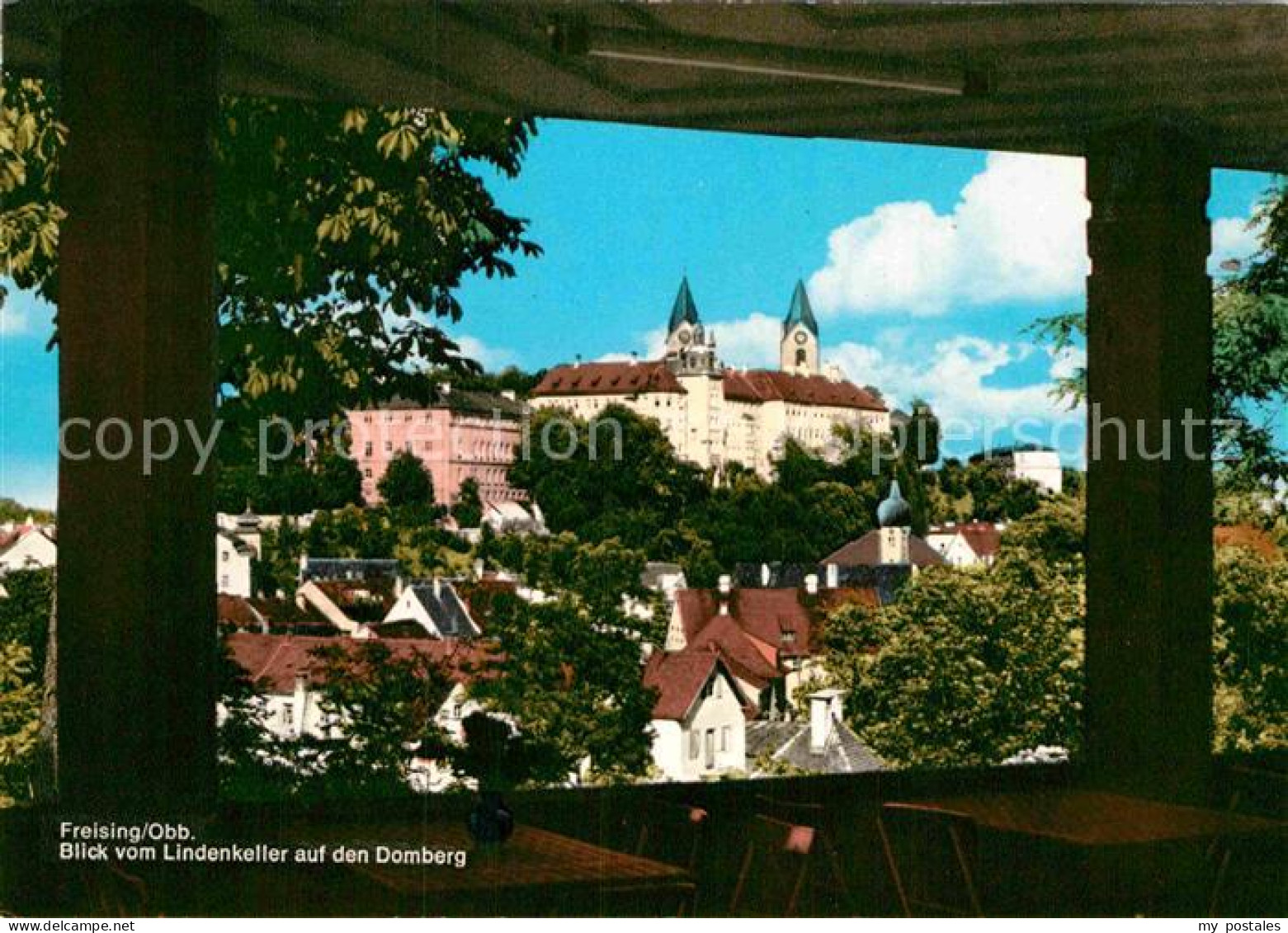 72919582 Freising Oberbayern Blick Vom Lindenkeller Auf Den Domberg Freising - Freising