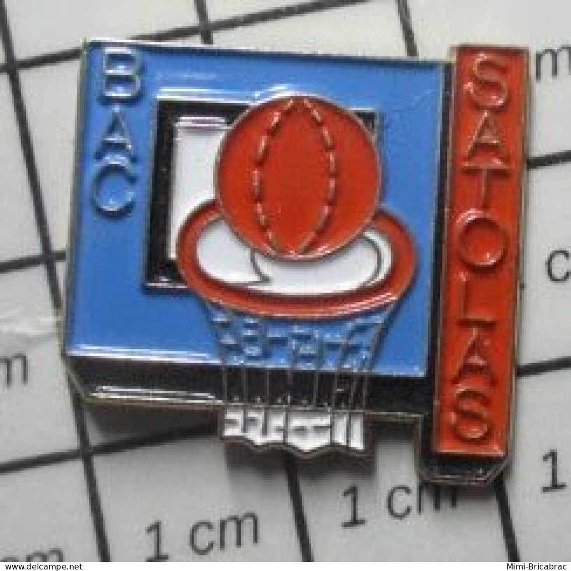 713M Pin's Pins / Beau Et Rare / SPORTS / BASKET BALL CLUB BAC SATOLAS - Basketball