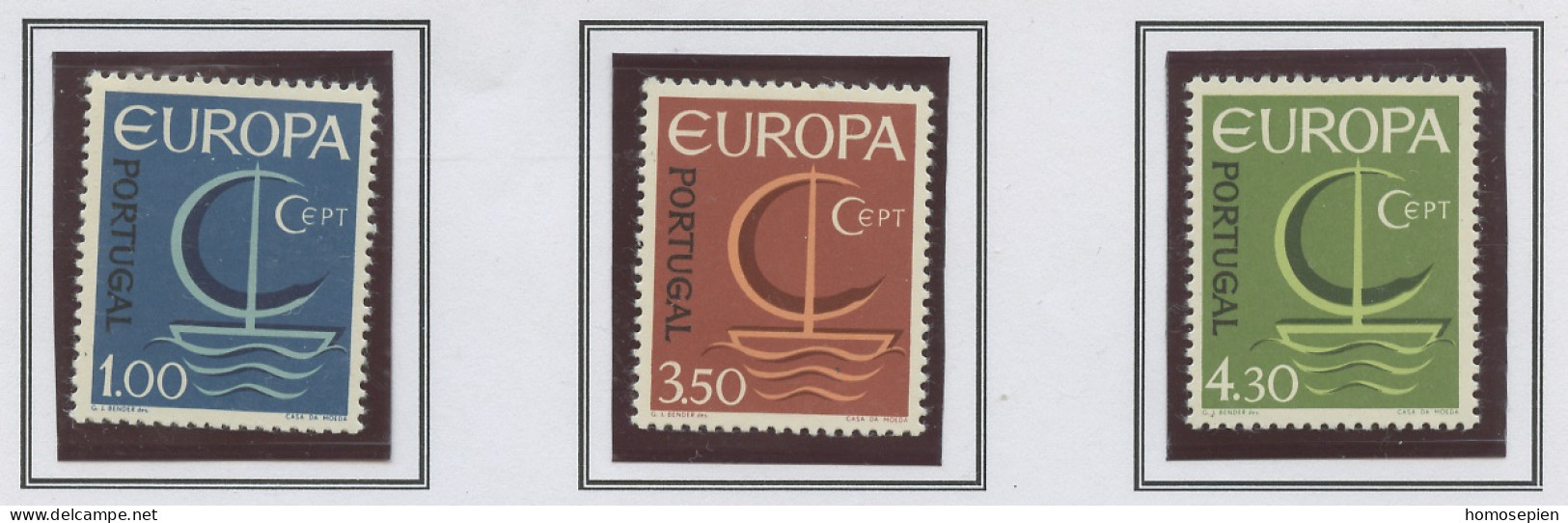 Portugal 1966 Y&T N°993 à 995 - Michel N°1012 à 1014 *** - EUROPA - Neufs