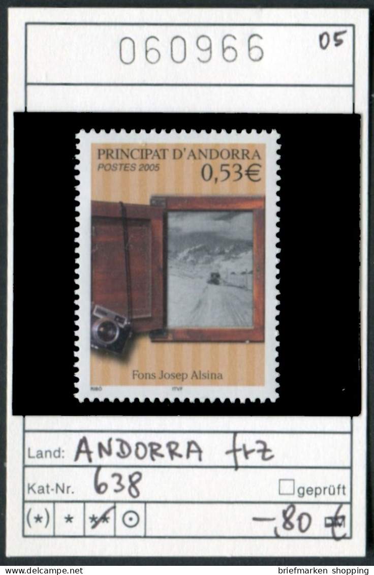 Andorre Francaise 2005 - Andorra 2005 - Michel 638 - ** Mnh Neuf Postfris - - Neufs