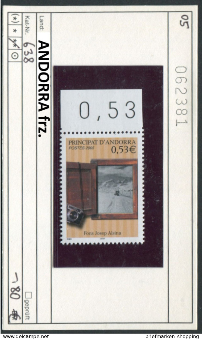 Andorre Francaise 2005 - Andorra 2005 - Michel 638 - ** Mnh Neuf Postfris - - Nuevos