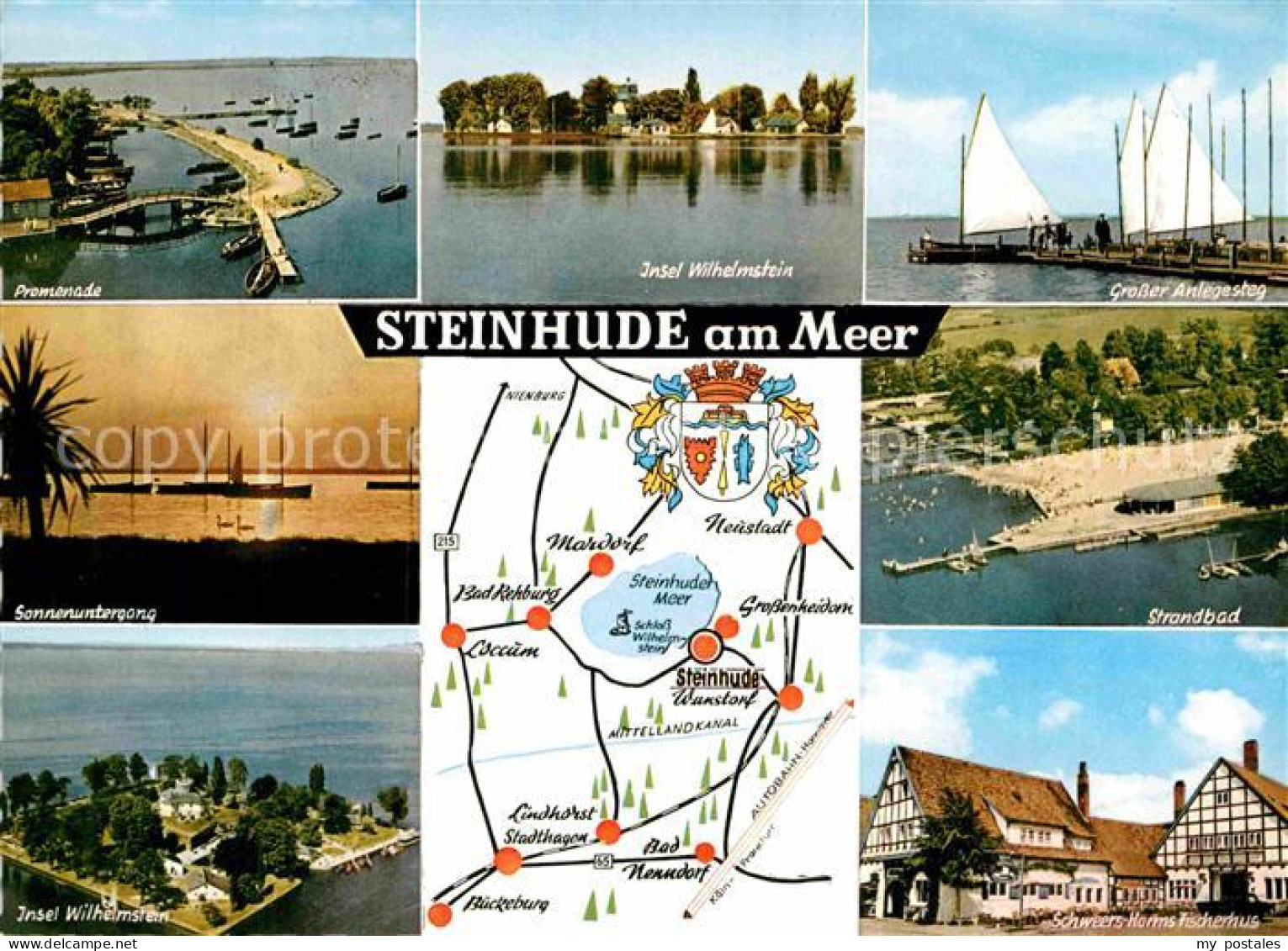 72918547 Steinhude Promenade Sonnenuntergang Insel Wilhelmstein Anlegesteg Stran - Steinhude