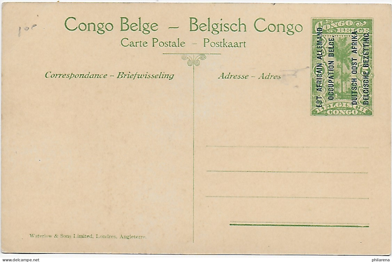 Ansichtskarte Belgisch Kongo, Besetzung DOA, 1920: Roi De Ruanda - Andere & Zonder Classificatie