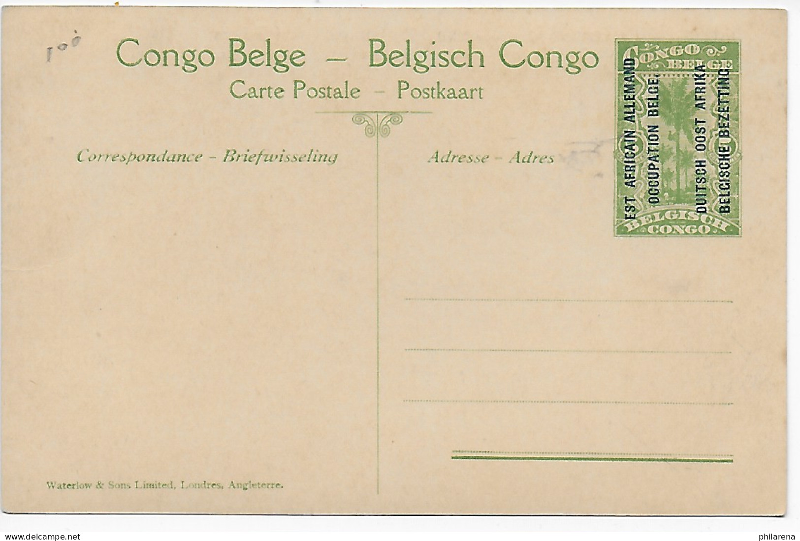 Ansichtskarte Belgisch Kongo, Besetzung DOA, 1920: En Caravane Vers Tabora - Sonstige & Ohne Zuordnung