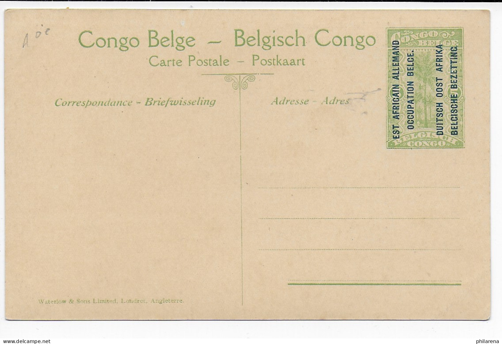 Ansichtskarte Belgisch Kongo, Besetzung DOA, 1920: Makala Un Hopital De Base - Other & Unclassified