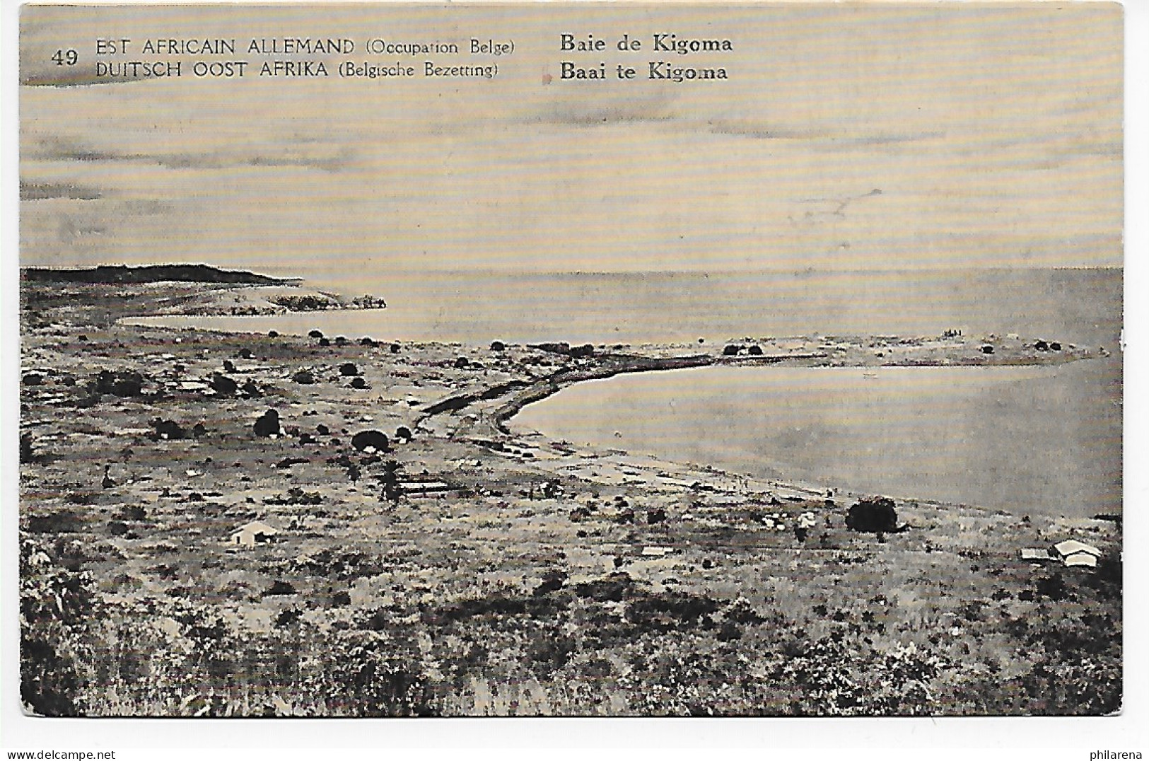 Ansichtskarte Belgisch Kongo, Besetzung DOA, 1920: Baie De Kigoma - Sonstige & Ohne Zuordnung