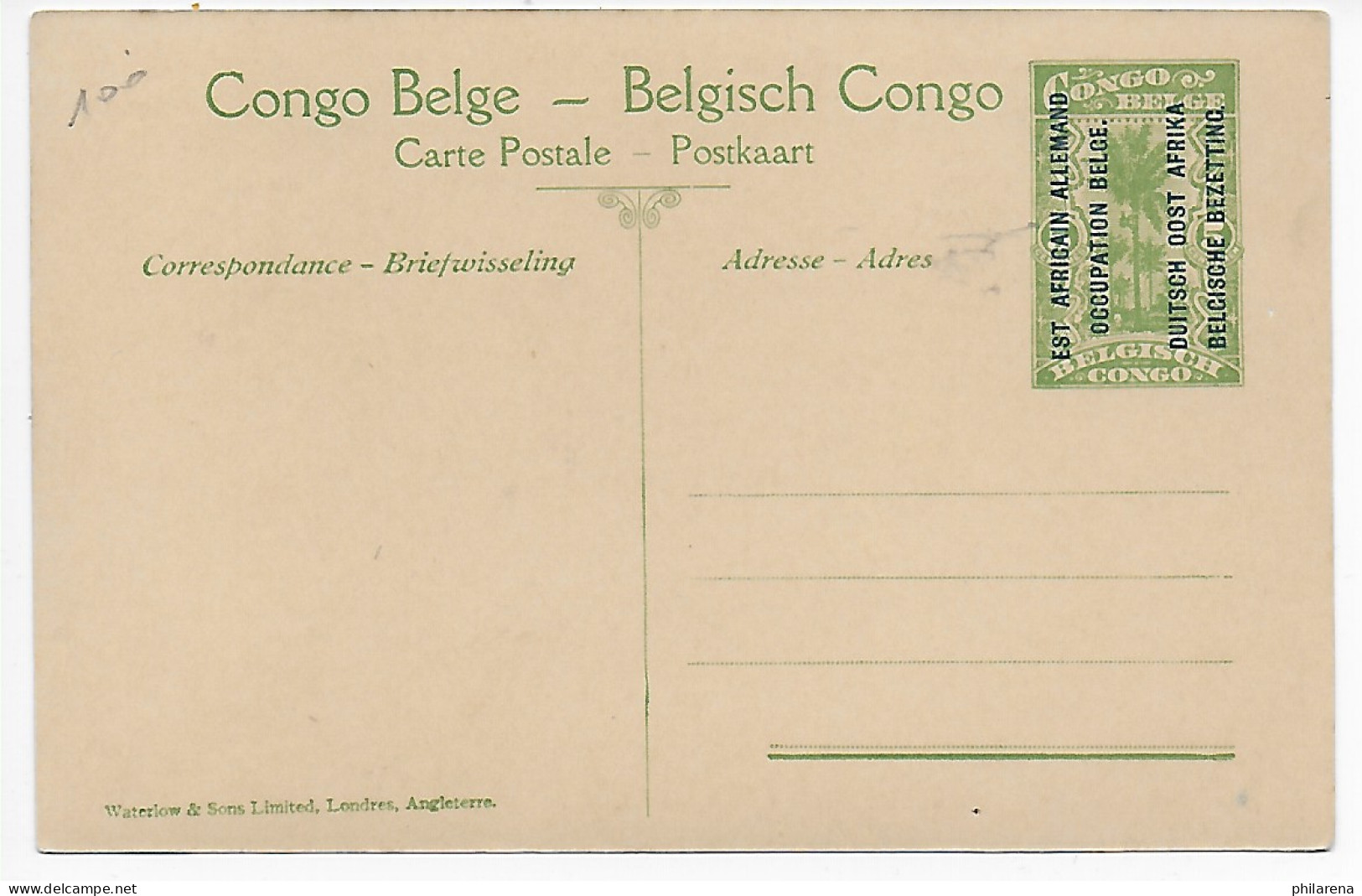 Ansichtskarte Belgisch Kongo, Besetzung DOA, 1920: Baie De Kigoma - Altri & Non Classificati