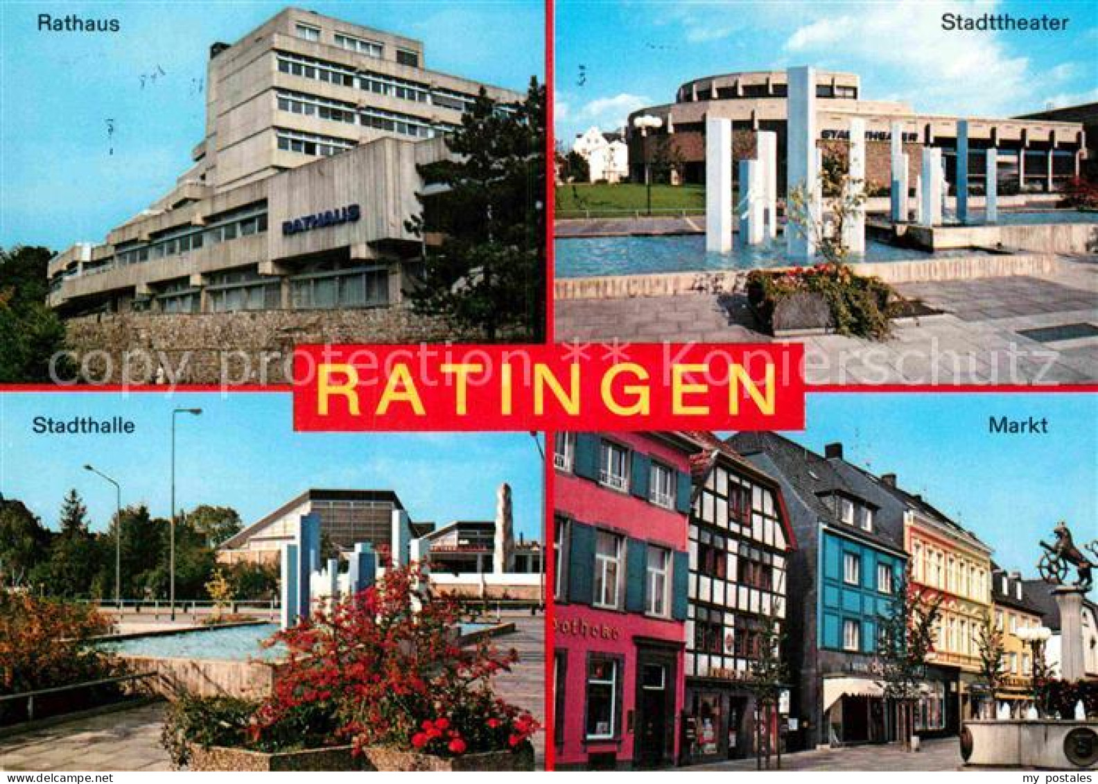 72917651 Ratingen Rathaus Stadttheater Markt Stadthalle Wasserspiele Ratingen - Ratingen