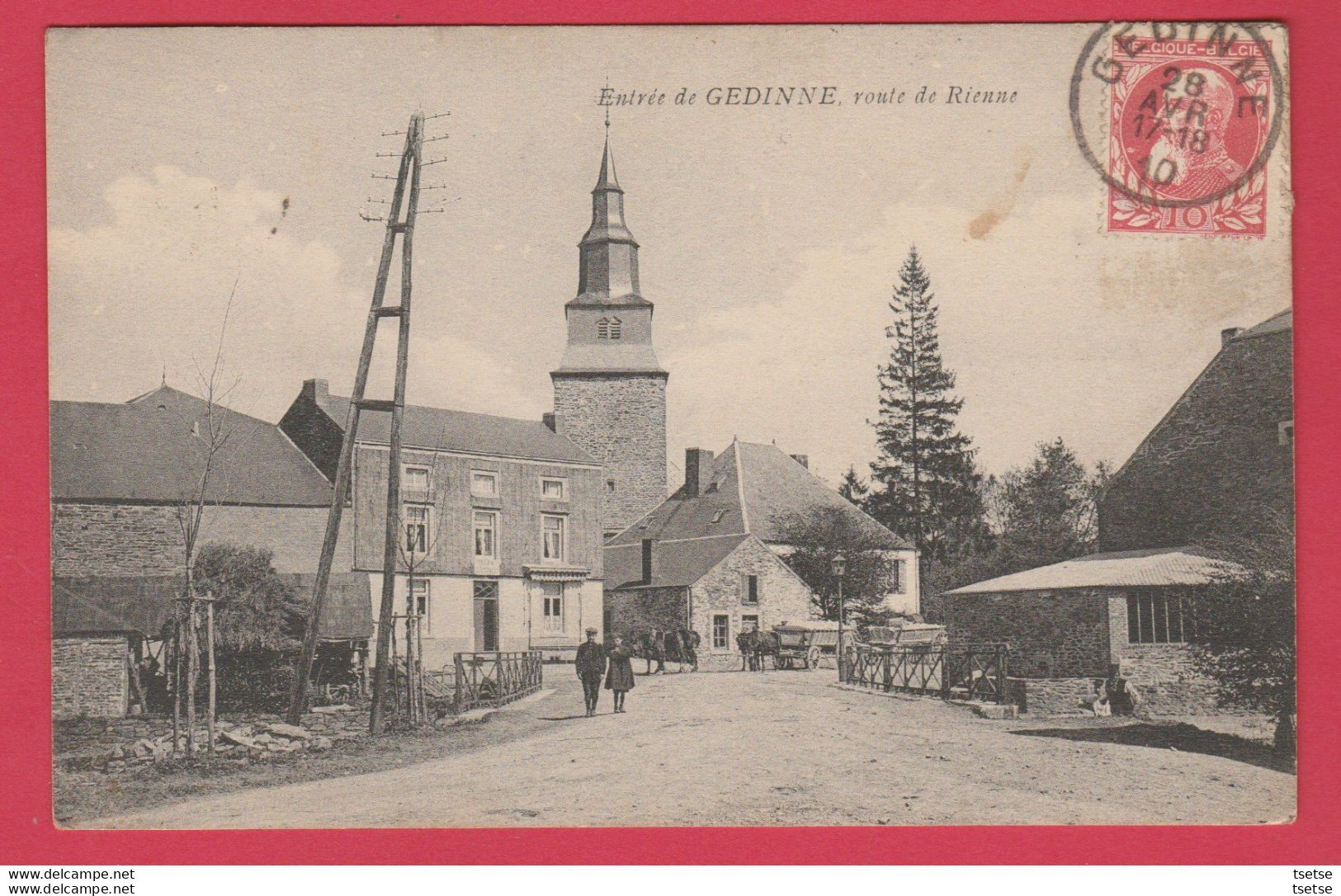 Gedinne ( Entrée ) - Route De Rienne - 1910 ( Voir Verso ) - Gedinne