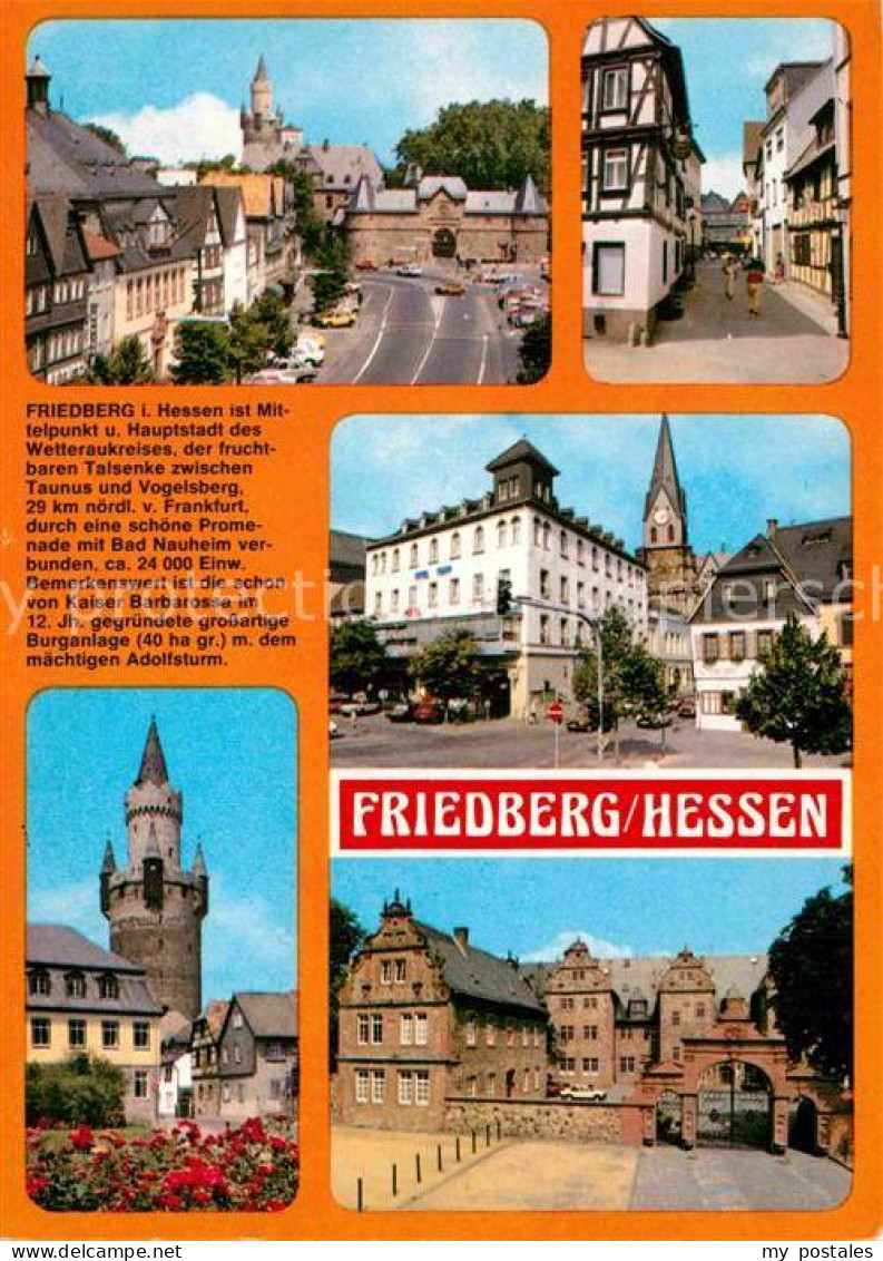 72916913 Friedberg Hessen Kaiserstrasse Usagasse Adolfsturm Renaissance Schloss  - Friedberg
