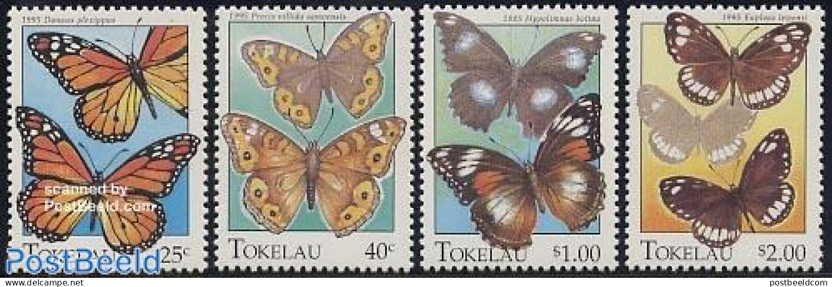 Tokelau Islands 1995 Butterflies 4v, Mint NH, Nature - Butterflies - Tokelau