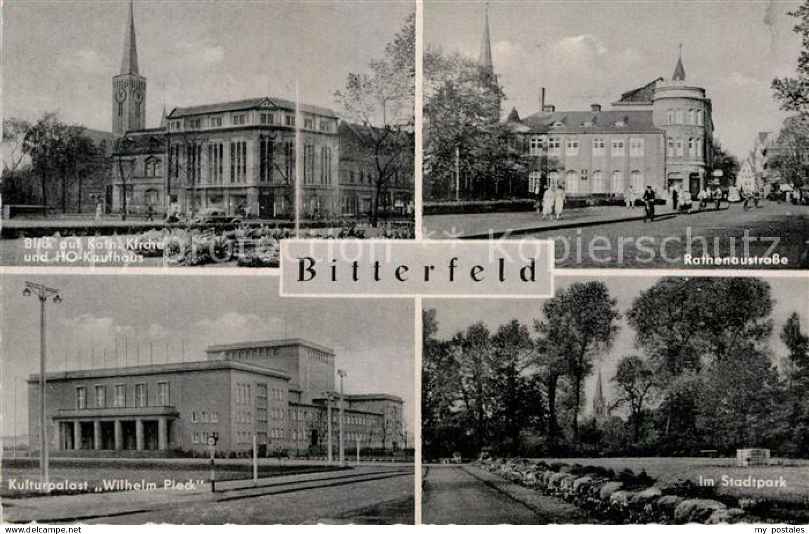 72915725 Bitterfeld HO-Kaufhaus Rathenaustrasse Kulturpalast Wilhelm Pieck Stadt - Bitterfeld
