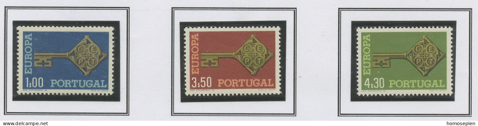 Europa CEPT 1968 Portugal Y&T N°1032 à 1034 - Michel N°1051 à 1053 *** - 1968