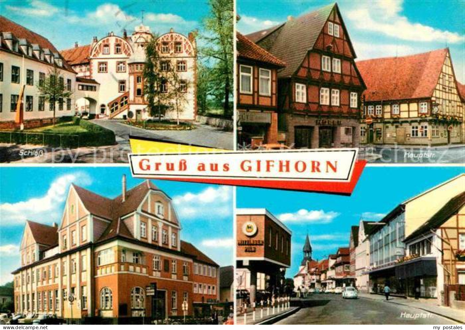 72914913 Gifhorn Schloss Hauptstrasse Fachwerkhaeuser Gaststaette Hotel Gifhorn - Gifhorn