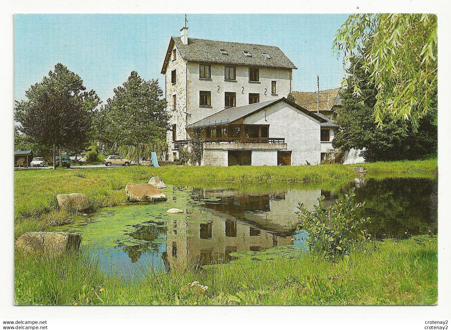 12 LAGUIOLE N°12-361 L'Auberge Du Moulin Soulages Bonneval Près Des Monts D'Aubrac Citroën DS Toboggan VOIR DOS - Laguiole