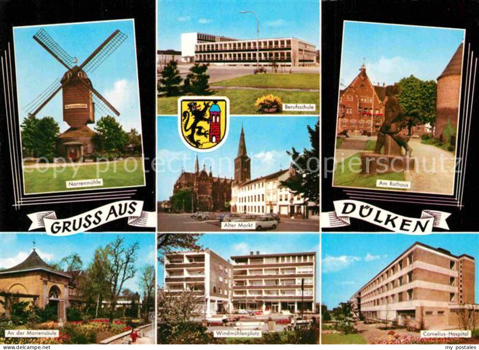 72914719 Duelken Narrenmuehle Windmuehle Schule Rathaus Denkmal Hospital Windmue - Viersen