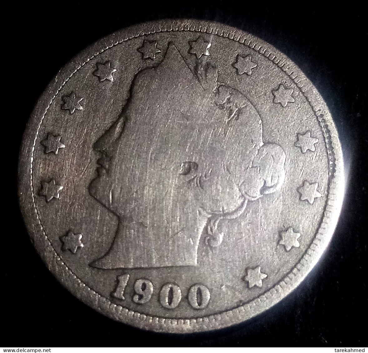 USA, Liberty Nickel, 5 Cents, 1900,  Philadelphie, Agouz - 1883-1913: Liberty (Liberté)