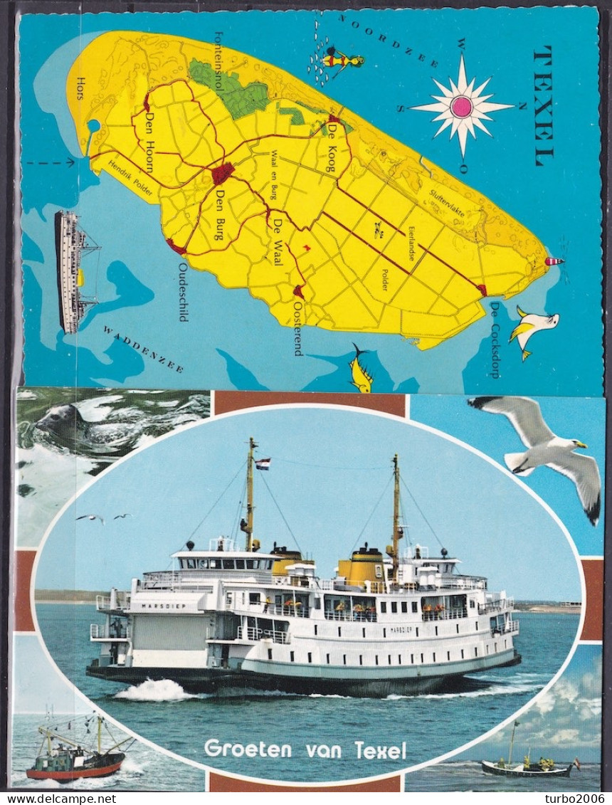 ca 1976/2008 Texel (6x) en Terschelling (2x) 8 kaarten in kleur waarvan 4 gelopen