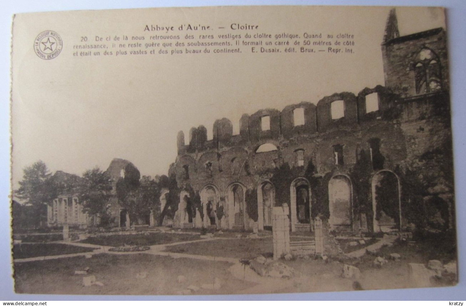 BELGIQUE - HAINAUT - THUIN - GOZEE - Abbaye D'Aulne - Le Cloître - Thuin