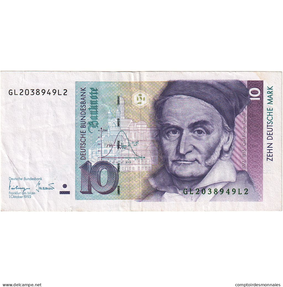 Billet, République Fédérale Allemande, 10 Deutsche Mark, 1989-1991 - 10 Deutsche Mark
