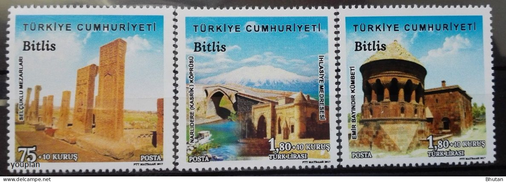 Türkiye 2017, Bitlis - Cultural Properties, MNH Stamps Set - Ungebraucht