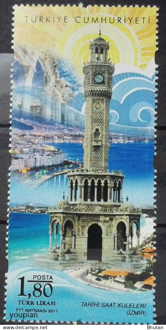 Türkiye 2017, Clock Tower In Izmir, MNH Single Stamp - Ungebraucht